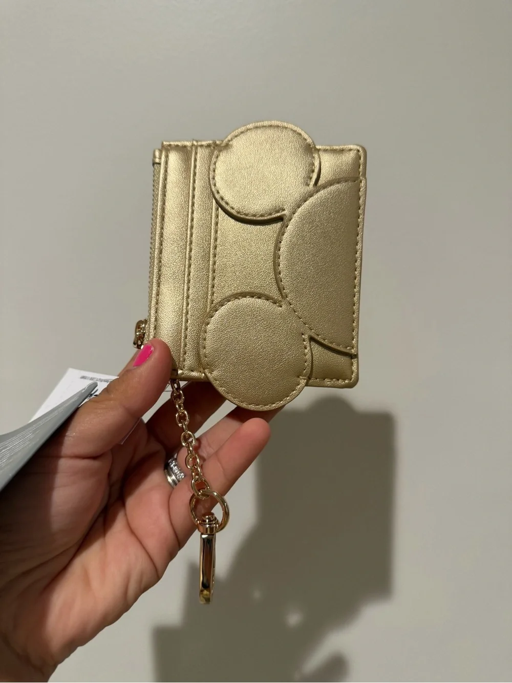 Disney make a bag Gold Cardholder Keychain Wallet
